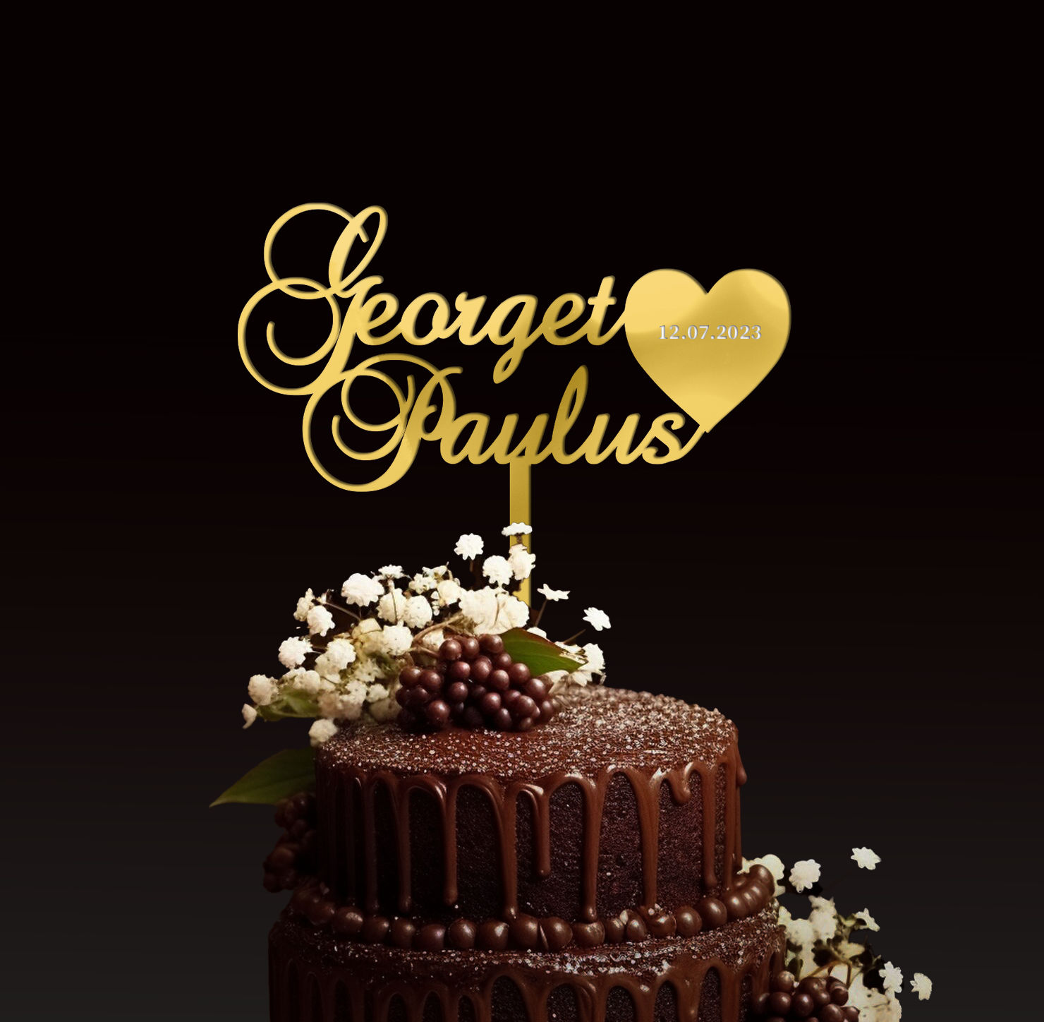 Tårtdekoration, Cake topper till bröllop / dop / fest / födelsedag