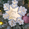 Personlig juldekoration med namn, Snöflinga,"Juldekoration" "personliga" "jul hänge"